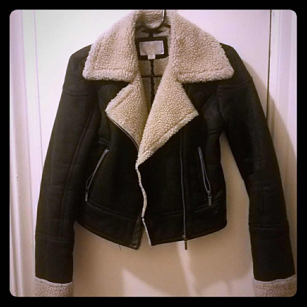 Fleece lined bomber jacket